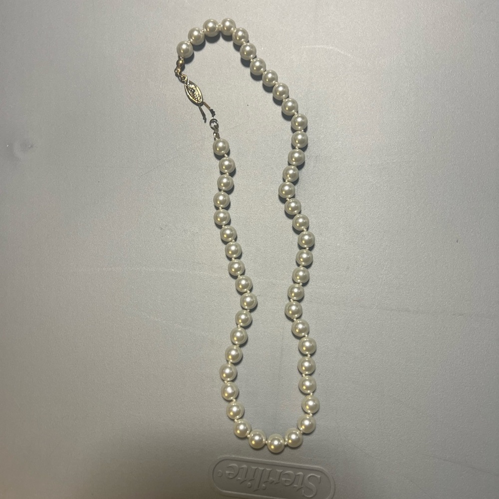 Vintage Faux Pearl Necklaces together